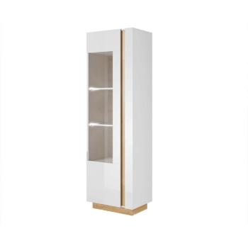 CITY II fehér és barna mdf vitrin kép
