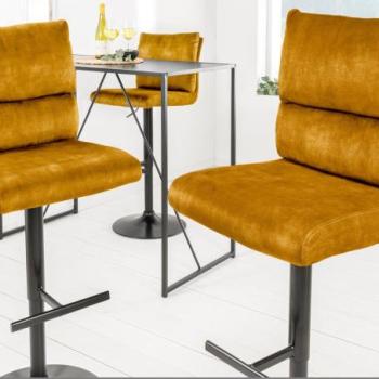 COMFORT mustársárga fém bárszék kép