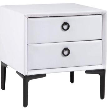 COSMOPOLITE fehér bársony éjjeliszekrény kép