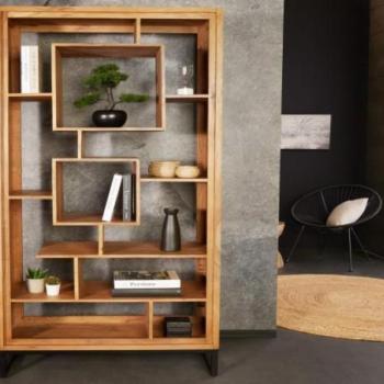 CUBUS barna akácfa polc 190cm kép