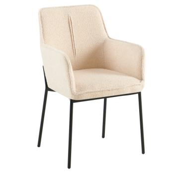 Design fotel, bézs/fekete, REMOND kép