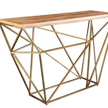 DIAMOND konzol mangófa lappal vas sárgaréz optikával kép