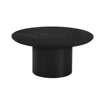 Dohányzóasztal, fekete, átmérő 80 cm, MAHIR TYP 2 kép