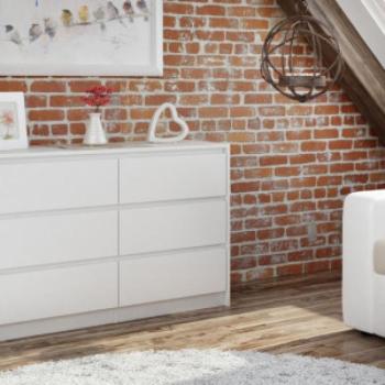 Drohmo K120 2X3 komód, 120x73,5x40 cm, fehér kép