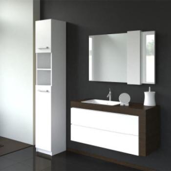 Drohmo Marbela fürdőszoba szekrény, 32x180x30 cm, fehér kép