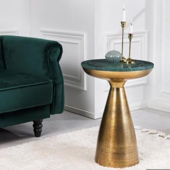 ELEMENTS zöld márvány dohányzóasztal 40cm kép