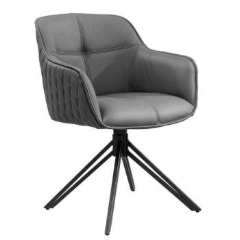 EUPHORIA szürke bőr forgószék kép