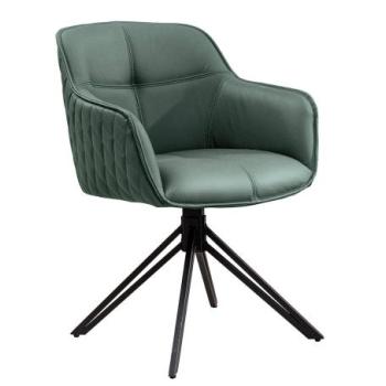 EUPHORIA zöld bőr forgószék kép