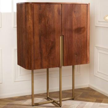 GATSBY barna mangófa tálalószekrény 125cm kép