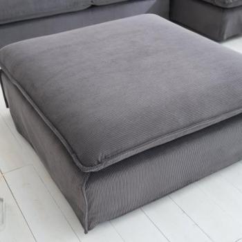 HEAVEN szürke kordbársony puff 100cm kép