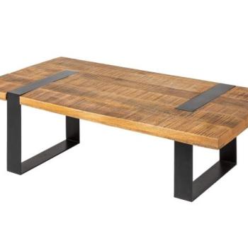 IRON CRAFT mangófa dohányzóasztal 100cm kép