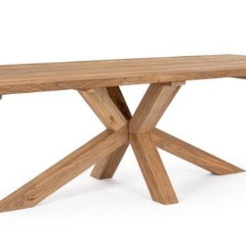 JERSEY 10 személyes barna teakfa étkezőasztal 240cm kép