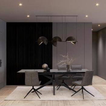 JORDAN sötétszürke műbőr étkezőszék kép