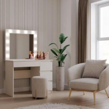 Kashar Marina fésülködő asztal (3 jobb alsó fiókokkal), 98x76x51 cm, kasmír kép