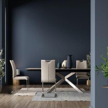 KENNETH világosszürke ökobőr étkezőszék kép