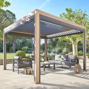 Kerti alumínium pavilon MEGAN 4x3 m (fahatású) kép