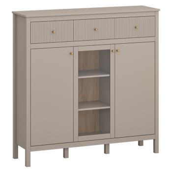 Komód, szürkésbarna Taupe/craft arany tölgy, KLIO 2D1W3S kép