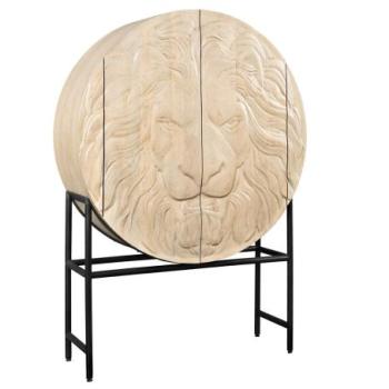 LION fehér mangófa tálalószekrény kép