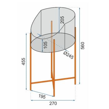 Loft virágállvány 56 cm kép
