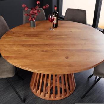 MAISON JADE barna akácfa étkezőasztal 130cm kép