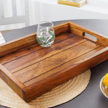 MAKASSAR barna fa tálca 45cm kép