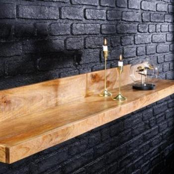 MAKASSAR barna mangófa polc 140x24x17cm kép