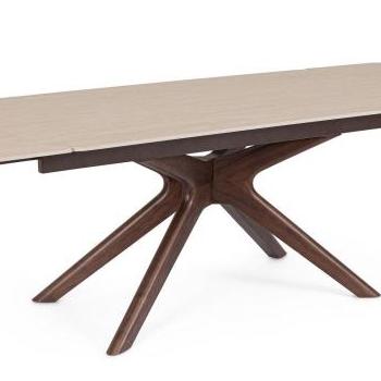 MARITTA barna porcelán étkezőasztal 170-250cm kép