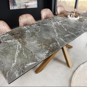 MARVELOUS márványhatású szürke kerámia étkezőasztal 180-220-260cm kép