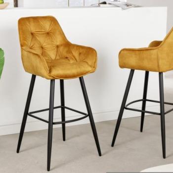 MILANO mustársárga fém bárszék kép