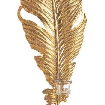 MIRLEFT arany levél gyertyatartó 64cm kép