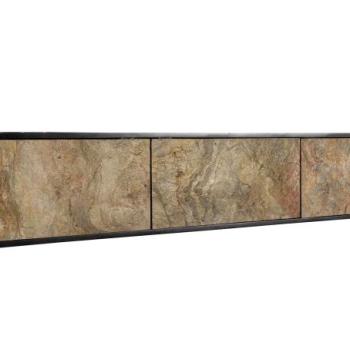 MONTAIN SOUL fekete akác függesztett TV szekrény kép