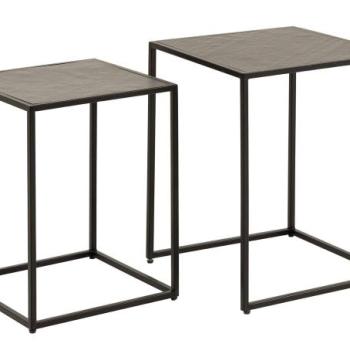 MOUNTAIN SOUL fekete dohányzóasztal 2db/szett kép