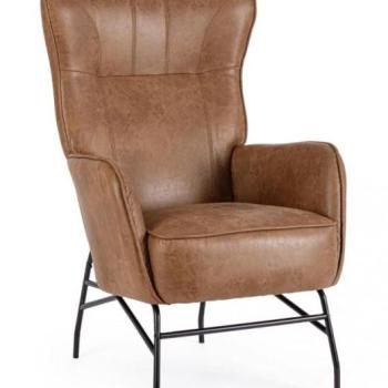 NASIRA Barna Műbőr Fotel kép