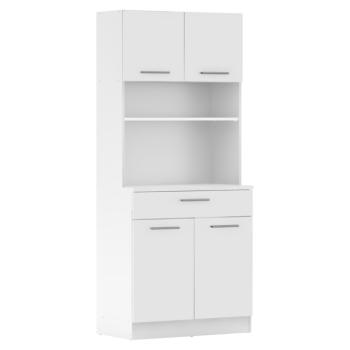 Négyajtós szekrény, fehér, DOMIS NEW kép