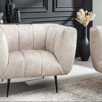 NOBLESSE pezsgőszínű bársony fotel kép