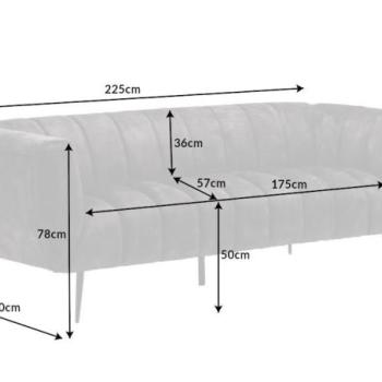 NOBLESSE szürke szövet kanapé 225cm kép