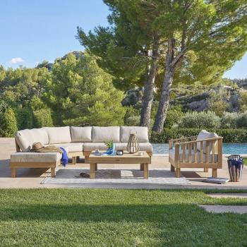 OHIO luxus akác sarokgarnitúra 6 személyes kép