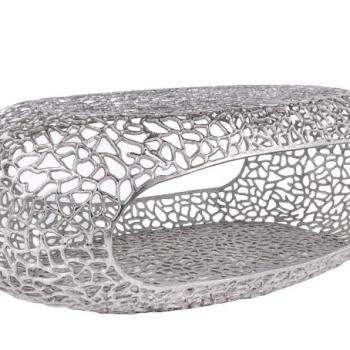 ORGANIC LEAF ezüst dohányzóasztal kép