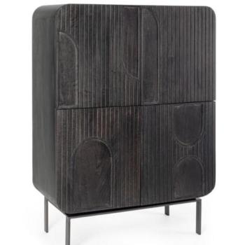 ORISSA Fekete Mangófa Tárolószekrény kép