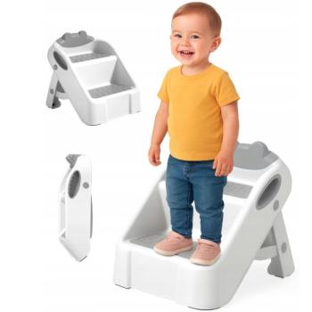 Összecsukható babalépcső 2 lépés szürke kép