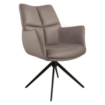 PAPILLON bőr fekete karfás forgószék kép