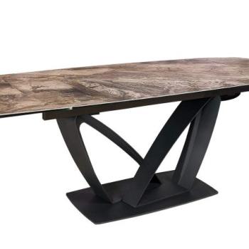 PAPILLON taupe edzett üveg kerámia étkezőasztal 180-220-260cm kép