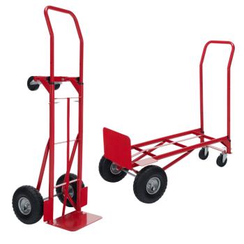 Raktári kocsi 2 az 1-ben, teherbírás 150 kg, piros/fekete, LAMY kép