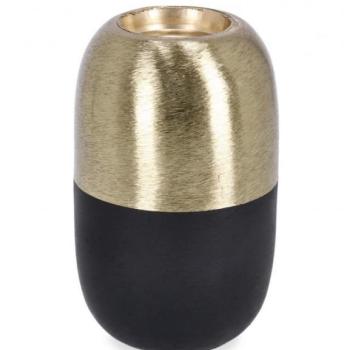 SAAD fekete-arany gyertyatartó 11cm kép