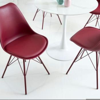 SCANDINAVIA bordó műanyag szék kép