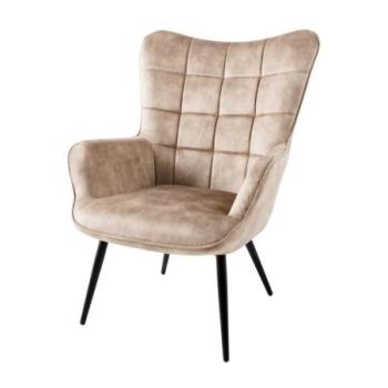 SCANDINAVIA pezsgőszínű bársony fotel kép