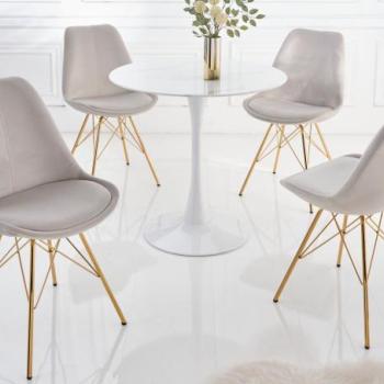 SCANDINAVIA pezsgőszínű bársony szék kép