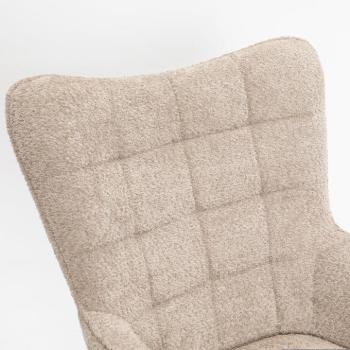 SCANDINAVIA pezsgőszínű szövet fotel kép