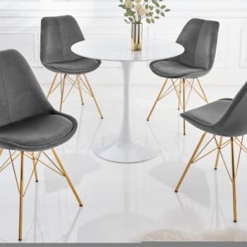 SCANDINAVIA szürke-arany bársony szék kép