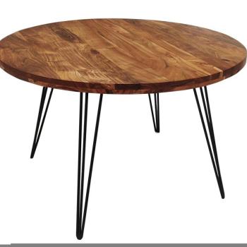 SCORPION barna akácfa étkezőasztal 120cm kép